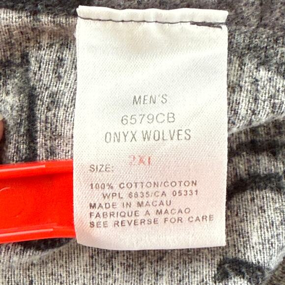 Woolrich Men's Onyx Wolves Flannel Long Sleeve Shirt Sz 2XL Western $230 MSRP - Picture 5 of 7